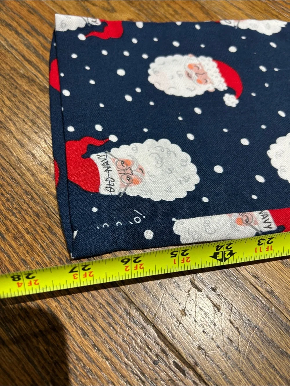 Old Navy Navy and Red Santa Face Kids Pajama Set XL 14-16